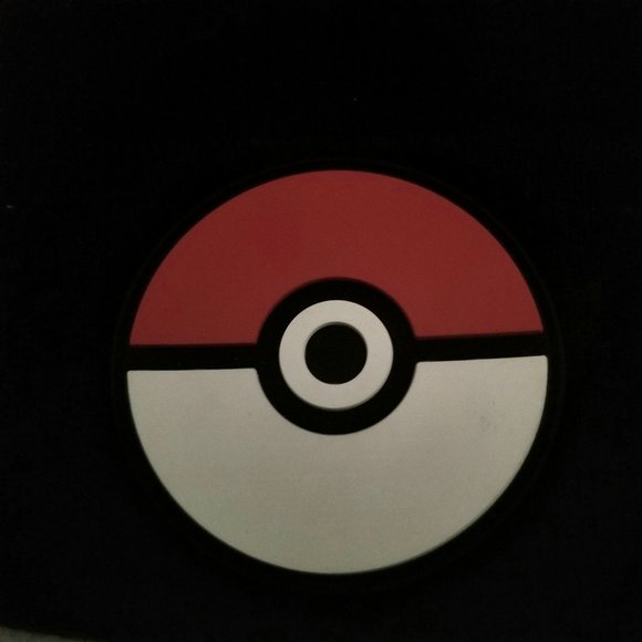 Adult Black Pokeball Pom Beanie Toque with Pokeball Rubber Emblem - Picture 3 of 5